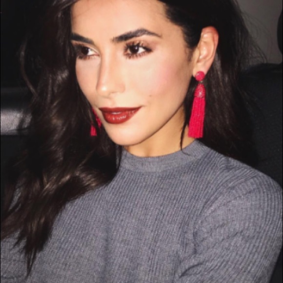 NEW! BOHO Red & Gold Fringe Tassel Earrings - Picture 13 of 16